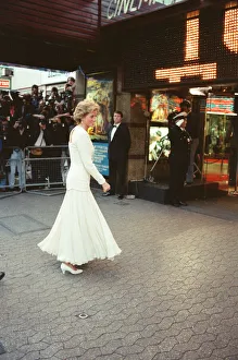 HRH The Princess of Wales, Princess Diana, attends the film premiere of Back To The HRH The Princess of Wales, Princess Diana, attends the film premiere of Back To The