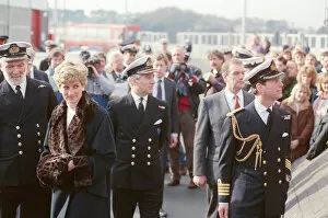 Images Dated 11th February 1991: HRH The Princess of Wales, Princess Diana, and HRH Prince Charles, The Prince of Wales