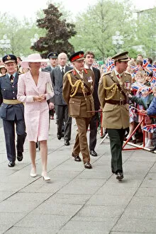 Images Dated 12th June 1991: HRH The Princess of Wales, Princess Diana, and HRH The Prince of Wales visit Munster in