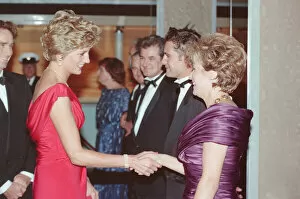 Images Dated 24th September 1992: HRH The Princess of Wales, Princess Diana, at Odeon Cinema in London to attend