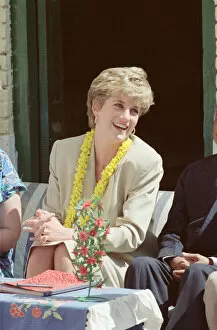 Images Dated 5th March 1993: HRH The Princess of Wales, Princess Diana, in Nepal. The Princess visited