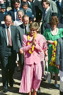 Images Dated 4th March 1993: HRH The Princess of Wales, Princess Diana, in Nepal. The Princess visited