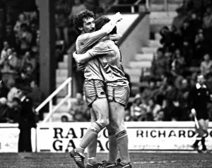 Images Dated 7th May 1984: Huddersfield Town v Newcastle United. Terry McDermott embraces Beardsley after his goal