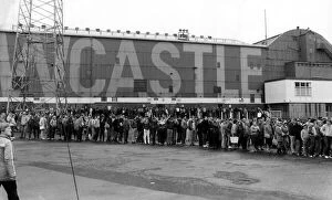 Images Dated 8th May 1984: There was huge crowds at St James Park as Newcastle fans queued for tickets for
