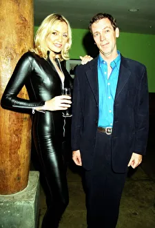 Hugh Laurie Actor Comedian November 1997 with Estonian model Hugh Laurie Actor Comedian November 1997 with Estonian model