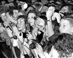 Images Dated 23rd October 1989: Hundreds of fans scream for their pop idol Kylie Minogue