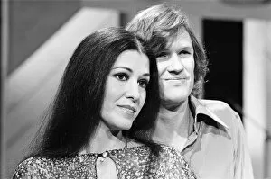 Images Dated 11th April 1978: Husband and wife musicians Kris Kristofferson and Rita Coolidge filming at the BBC in