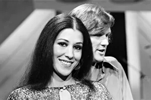 Images Dated 11th April 1978: Husband and wife musicians Kris Kristofferson and Rita Coolidge filming at the BBC in