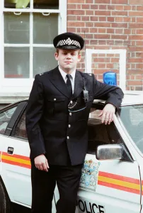 Huw Higginson actor who plays the role of PC George Garfield on ITV programme The Bill Huw Higginson actor who plays the role of PC George Garfield on ITV programme The Bill