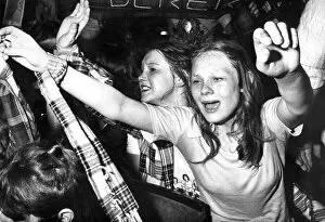 Images Dated 7th May 1975: A hysterical tartan army invade Newcastle to watch the Bay City Rollers at the City Hall