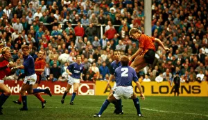 Iain Ferguson scores for Dundee United October 1987 Iain Ferguson Chris Woods Iain Ferguson scores for Dundee United October 1987 Iain Ferguson Chris Woods