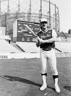 Ian Botham playing baseball at the Oval Cricket Ground, Surrey - September 1987 Ian Botham playing baseball at the Oval Cricket Ground, Surrey - September 1987