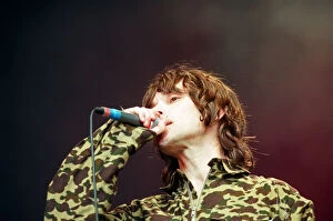 Images Dated 29th May 1999: Ian Brown performing, he is the support act at a Catatonia concert at Margam Park