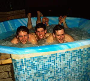 Ian Durrant with team-mates in jacuzzi January 1987 Ian Durrant with team-mates in jacuzzi January 1987
