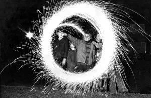 Images Dated 5th November 1973: Ian Iredale of Hamsterley Crescent, Wrekenton, whirls a safe hand sparkler to show his