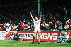 Images Dated 8th April 1990: Ian Rush Footballer celebrating scoring a goal for Liverpool against Crystal Palace in