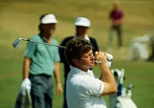 Images Dated 1st July 1989: Ian Woosnam hits shot whilst smoking July 1989