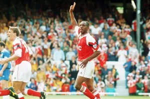 Ian Wright Football England and Arsenal v Everton Ian Wright Football England and Arsenal v Everton