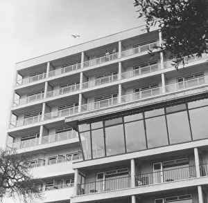 Imperial Hotel, Torquay 14 November 1963.t a white seagull flies over the Imperial' Imperial Hotel, Torquay 14 November 1963.t a white seagull flies over the Imperial'