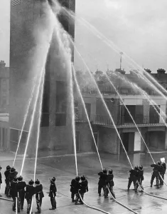 An impressive display at the opening of the new county Fire Brigade Headquarters in An impressive display at the opening of the new county Fire Brigade Headquarters in