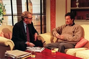 Images Dated 19th May 1996: Imran Khan the ex Pakistani cricket captian in an interview with Sir David Frost