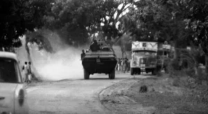 Nm20060726 Gallery: India - War Scenes - 1971 soldiers and army trucks