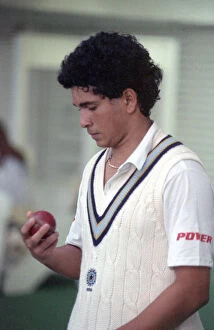Images Dated 3rd July 1990: Indian cricketer Sachin Tendulkar in England for his first test series
