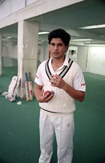 Images Dated 3rd July 1990: Indian cricketer Sachin Tendulkar in England for his first test series