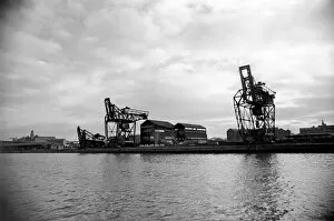 Images Dated 22nd June 1981: Industry Ship building: Industrial decay scene of John Brown Shipyard on the Clyde after