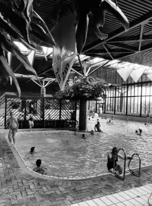 The interior of the swimming pool at Elswick. 11th August 1983 The interior of the swimming pool at Elswick. 11th August 1983