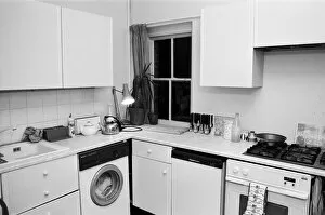 Images Dated 30th October 1986: Interior views of accommodation in Clapham, London. Pictured, views of the kitchen