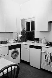 Images Dated 30th October 1986: Interior views of accommodation in Clapham, London. Pictured, views of the kitchen