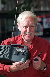 Inventor Trevor Baylis with his clockwork radio 1997 Inventor Trevor Baylis with his clockwork radio 1997