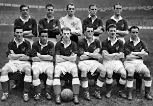Ireland Football Team pose for a group picture : D. Blanchflower (Aston Villa): L Ireland Football Team pose for a group picture : D. Blanchflower (Aston Villa): L