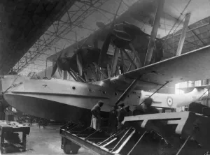 A Iris III flying boat seen here under construction at the Blackburn factory A Iris III flying boat seen here under construction at the Blackburn factory