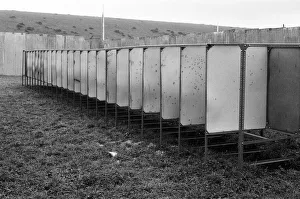 Isle of Wight Festival. Open pit latrines that have been erected. 21st August 1970 Isle of Wight Festival. Open pit latrines that have been erected. 21st August 1970