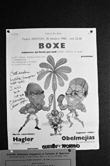 Images Dated 28th October 1982: Italian poster promoting the upcoming fight between Marvin Hagler and Italy'