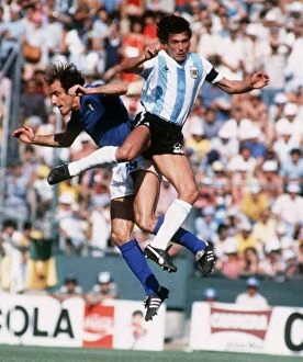 Italy 2 Argentina 1 World Cup 1982 football Graziani and Passarella