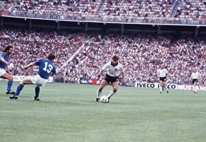 Images Dated 11th July 1982: Italy v West Germany 1982 World Cup Gabriele Oriali turns his attention to
