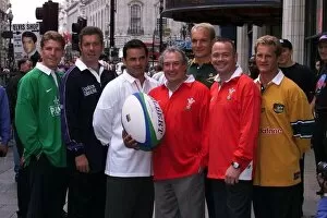 Images Dated 8th September 1999: ITV rugby world cup September 1999 Rugby legends Brendan Mulligan, Gavin Hastings