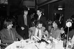 Images Dated 7th April 1986: The Ivor Novello Awards at Gorsvenor House, London. Pictured, Bill Wyman, Eric Clapton