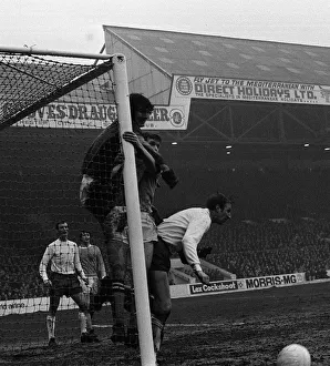 Jack Charlton backs into Man City's Joe Corrigan during the Manchester City v Leeds Jack Charlton backs into Man City's Joe Corrigan during the Manchester City v Leeds