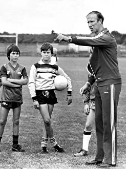 Jack Charlton shows off his skills at a coaching session in August 1983 Jack Charlton shows off his skills at a coaching session in August 1983