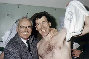 Jon Scan Gallery: Jack McGinn in dressing room with Pat Bonner April 1988