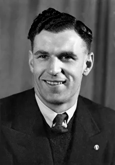 Jack Rowley, Manchester United and England footballer. February 1954 P008057 Jack Rowley, Manchester United and England footballer. February 1954 P008057