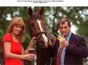 Images Dated 17th June 1997: Jackie Bird, Sundance and Bob Champion A©mirrorpix