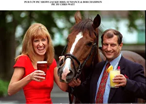 Jackie Bird, Sundance and Bob Champion A©mirrorpix Jackie Bird, Sundance and Bob Champion A©mirrorpix