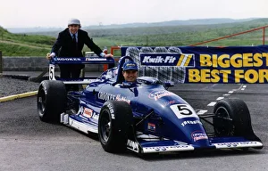 Jackie Stewart with David Coulthard age (20) at Knockhill Racing Circuit 6th July 1991 Jackie Stewart with David Coulthard age (20) at Knockhill Racing Circuit 6th July 1991