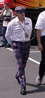 Jackie Stewart in the Formula One paddock July 1999 The 1999 British Grand Jackie Stewart in the Formula One paddock July 1999 The 1999 British Grand