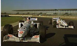 Jackie Stewart Former Racing Driver October 1997 At Silverstone Race Track With Son Jackie Stewart Former Racing Driver October 1997 At Silverstone Race Track With Son
